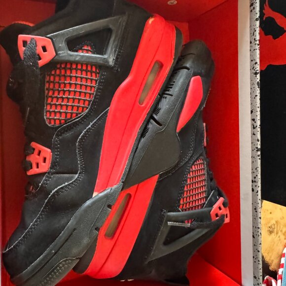 Air Jordan 4 Retro GS Black Red “Bred” | Youth 6.5Y | Worn | Box Included - Picture 5 of 7